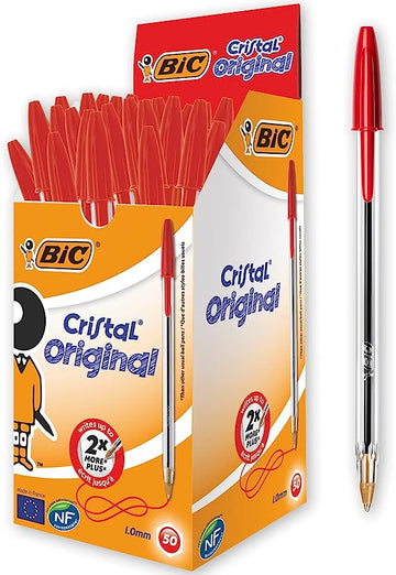 BIC CRISTAL ORIGINAL BALL PEN MEDIUM RED