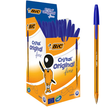 BIC CRISTAL ORIGINAL BALL PEN FINE BLUE