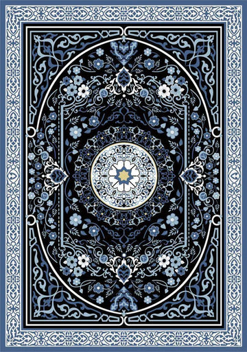 Usman Blue Black Prayer Rugs
