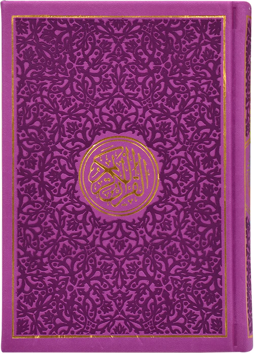 RAINBOW QURAN 14 X 20 مصحف 14×20 الوان الطيف LIGHT PRUB+ gold