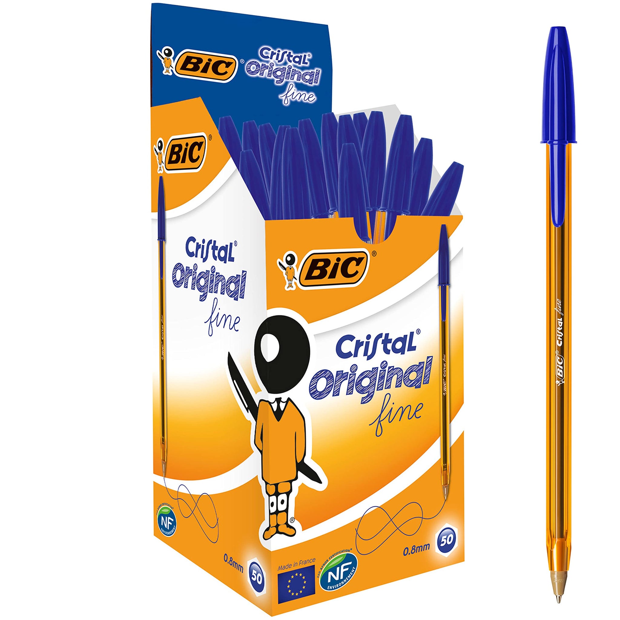 BIC CRISTAL ORIGINAL BALL PEN FINE BLUE